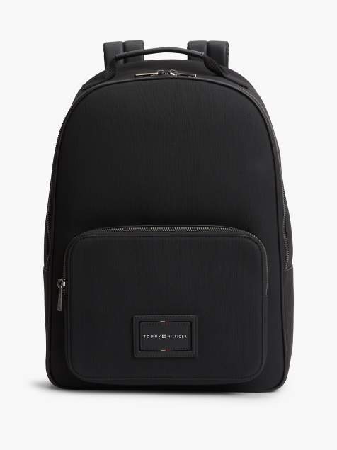 Tommy Hilfiger - Sac à dos arrondi à écusson logo - Noir - view 1