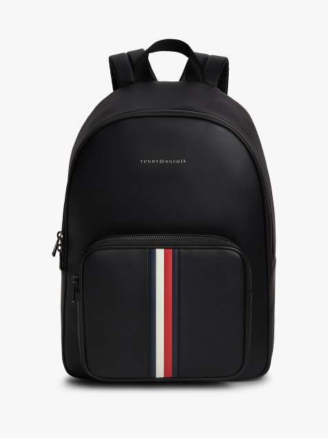 Tommy Hilfiger - Sac à dos arrondi avec bande logo - Noir - view 1
