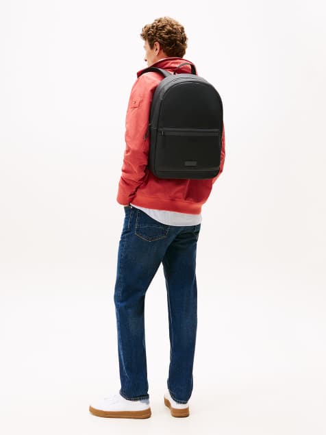Tommy Hilfiger - Sac à dos dome lisse à logo texturé - Noir - view 1