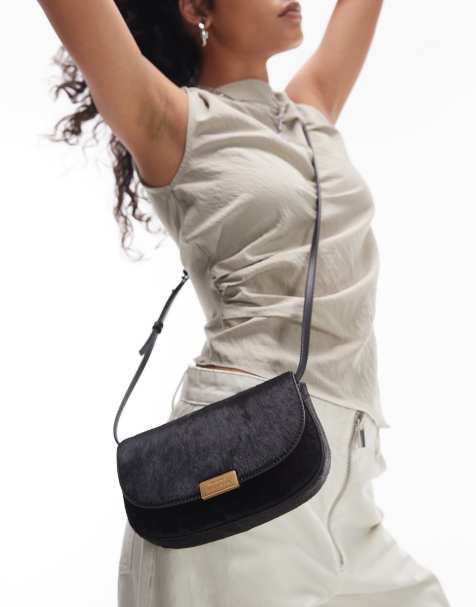 Tommy Hilfiger - Sac bandoulière à poils - Noir - view 1