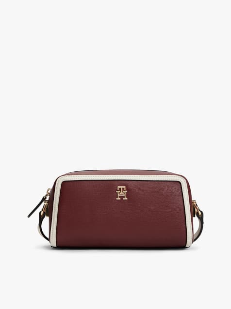 Tommy Hilfiger - Sac bandoulière pour appareil photo color block à monogramme TH - Lie-de-vin - view 1
