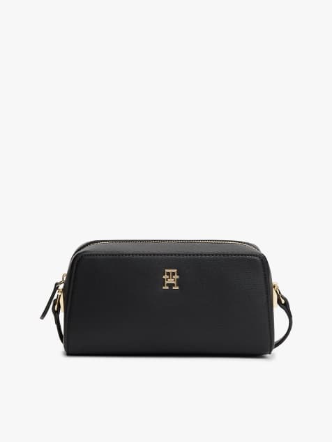 Tommy Hilfiger - Sac bandoulière texturé à monogramme TH - Noir - view 1