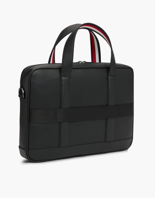 Tommy Hilfiger sac ordinateur à rayures texturées noires, 3 de 5