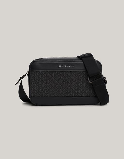 Tommy Hilfiger - Sacoche bandoulière à logo monogramme - Noir