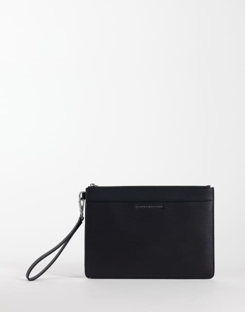 Tommy Hilfiger Saffiano business pouch in black - view 1