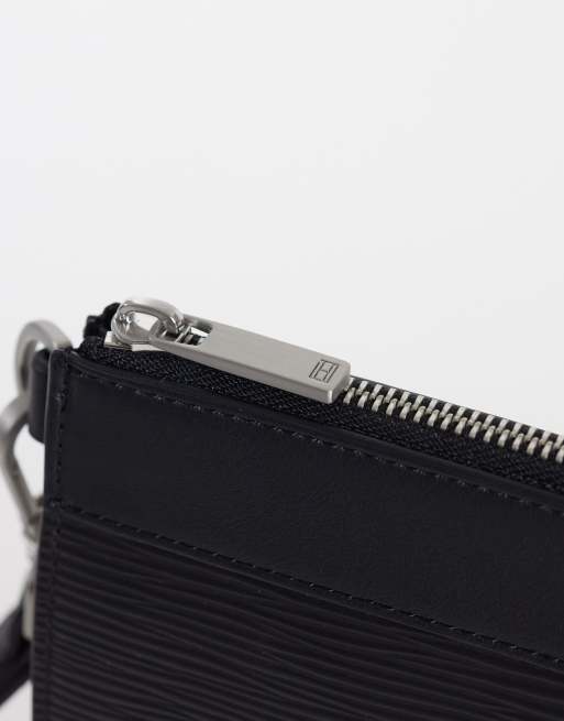 Tommy Hilfiger Saffiano business pouch in black, 3 of 4