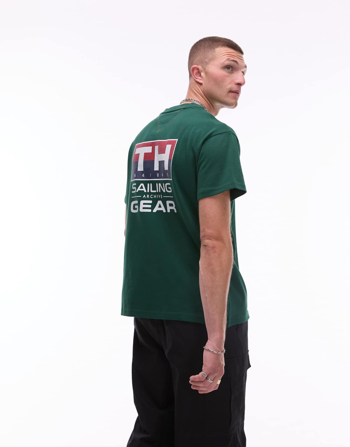 Tommy Hilfiger sailing logo t-shirt in dark green