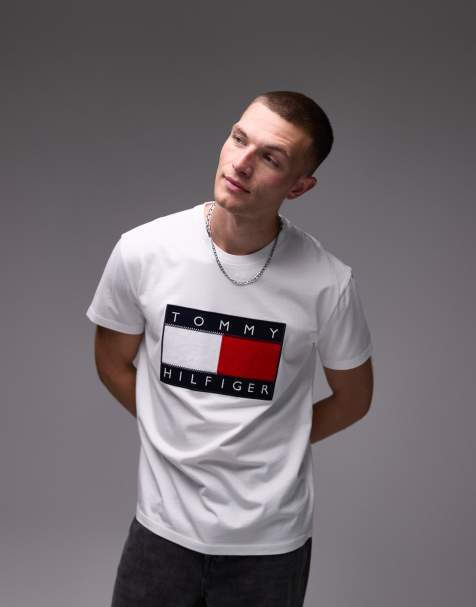 Tommy Hilfiger – Sailing – T-Shirt in Weiß mit Flaggenlogo - view 1