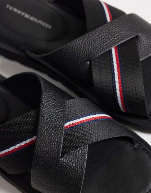 Tommy Hilfiger – Sandalen in Schwarz mit überkreuzten Riemen, 2 von 4