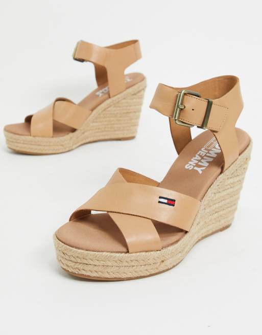 Compensées tommy hilfiger beige new arrivals