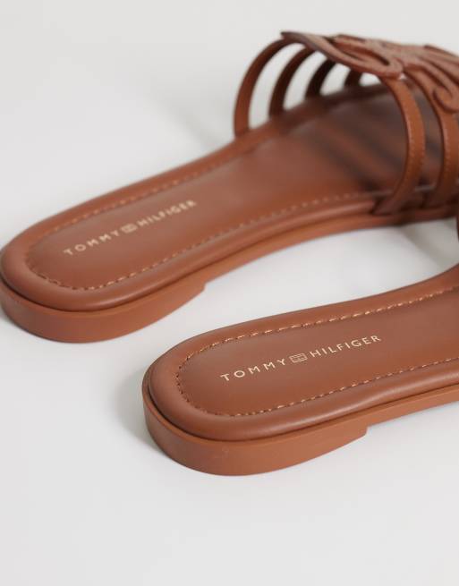 Tommy Hilfiger - Sandales style mules à logo manuscrit - Fauve, 4 de 4