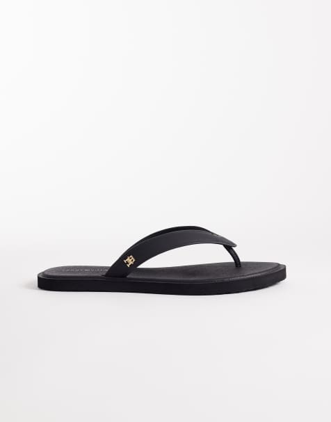 Tommy Hilfiger – Scandi – Svarta flip flops - view 1