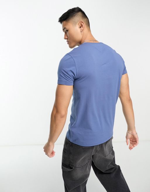 Calvin Klein Jeans – Schmal geschnittenes T-Shirt in Dunkelgrün mit  Logo-Schriftzug