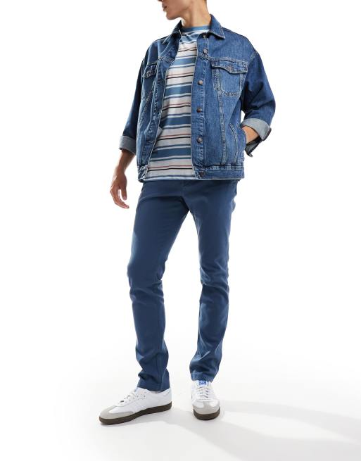 Tommy Hilfiger – Schmale Chinohose in Blau