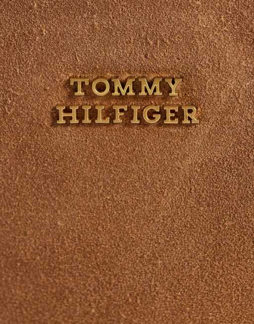 Tommy Hilfiger – Schultertasche aus Wildleder in Hellbraun, 2 von 4