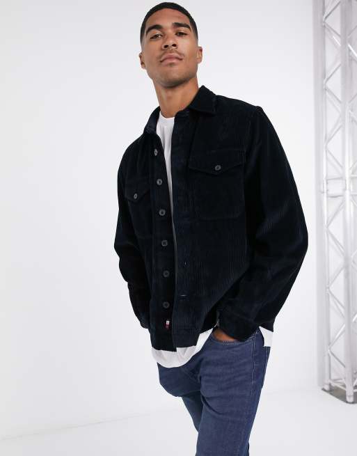Tommy Hilfiger Schwarze Hemdjacke Aus Cord Mit 2 Taschen Asos