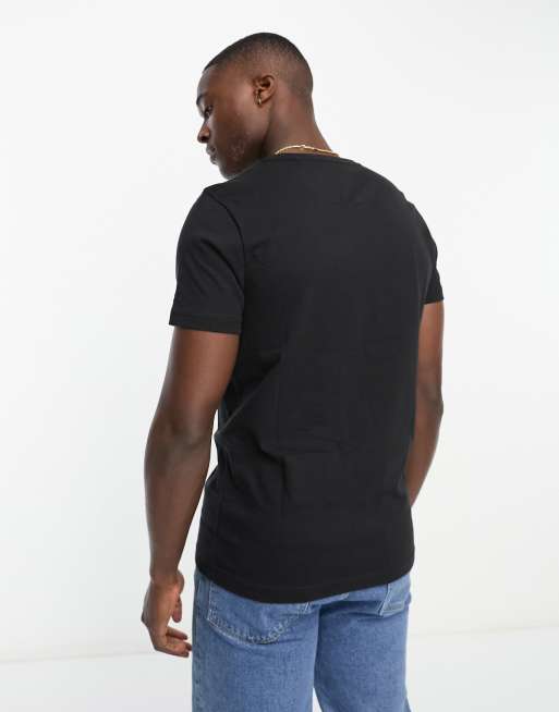 Tommy Hilfiger – Schwarzes T-Shirt mit Logo-Flaggenstickerei, 2 von 4