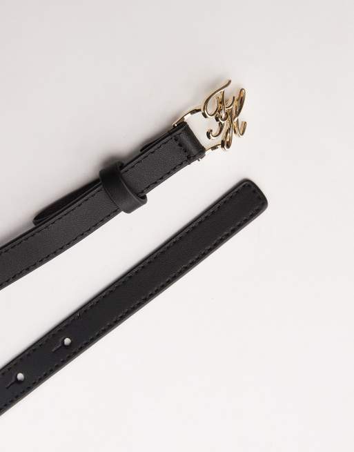 Tommy Hilfiger - Sciarpa nera con scritta del logo, 2 di 3