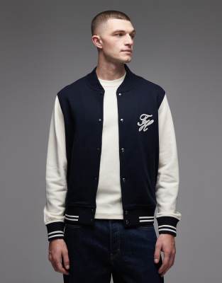 Tommy Hilfiger Script Color Block Jacket In Black