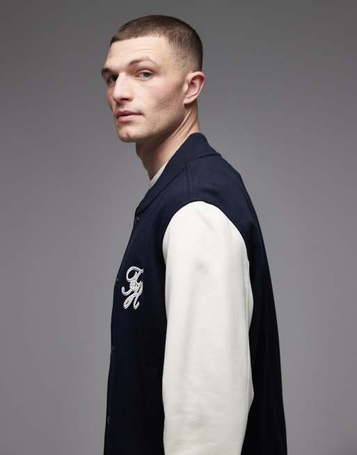 Tommy Hilfiger script colour block jacket in navy, 4 of 5