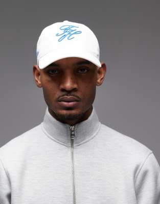 Tommy Hilfiger script logo cap in ecru-White