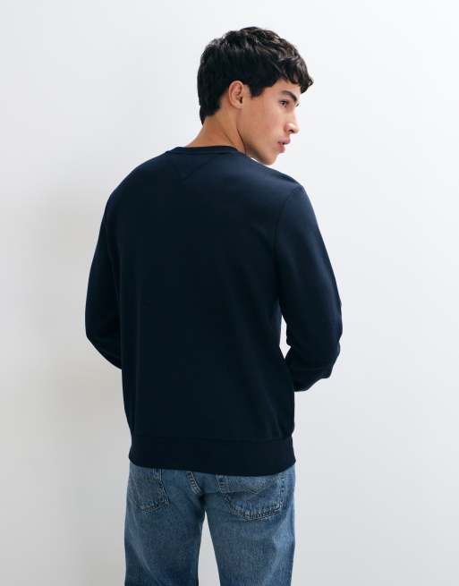 Tommy Hilfiger script logo crew neck sweatshirt in navy, 5 of 9