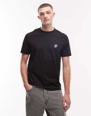 Tommy Hilfiger script monogram T-shirt in black