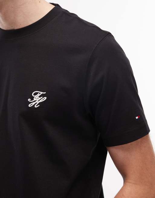 Tommy Hilfiger script monogram t-shirt in black, 5 of 5