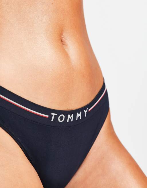 TOMMY HILFIGER Seamless Navy Thong - NAVY