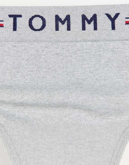 Tommy Hilfiger seamless thong in grey, 3 of 4