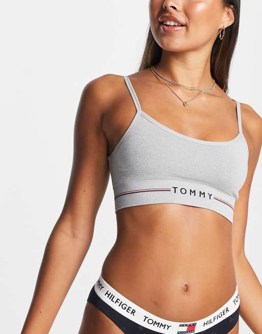 Buy Tommy Hilfiger Sports Bra In Grey