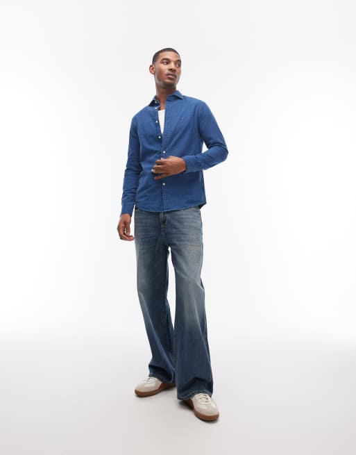 Tommy Hilfiger seersucker shirt in blue, 2 of 5