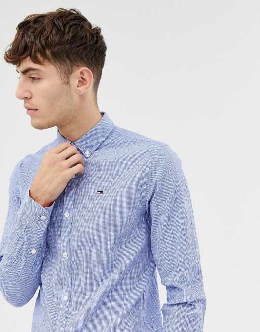Tommy hilfiger seersucker shirt outlet