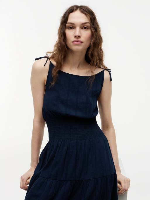 green emerald velvet dress Tommy Hilfiger Womens Tiered Ruffle Shift Dress Pink 2 main image 1