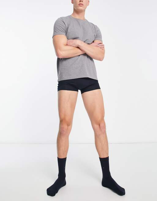 Tommy Hilfiger - Set regalo con T-shirt, boxer aderenti e calzini colore grigio e blu navy