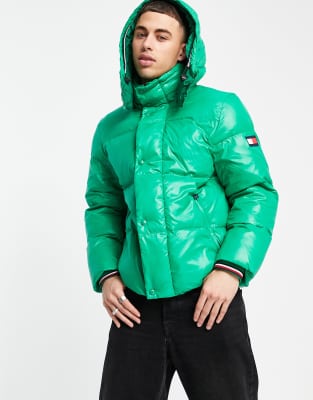 tommy hilfiger shiny hooded bomber