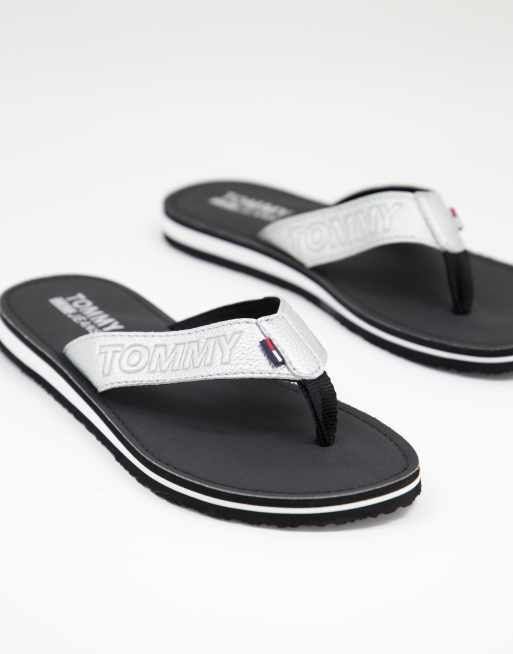 Tommy hilfiger silver store sandals