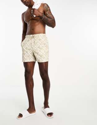 Tommy Hilfiger - Short à monogramme avec cordon de serrage - Beige