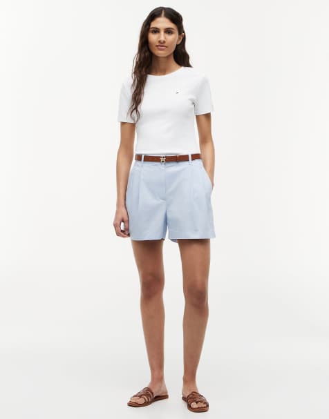 Tommy Hilfiger - Short chino évasé - Bleu foncé délavé - view 1