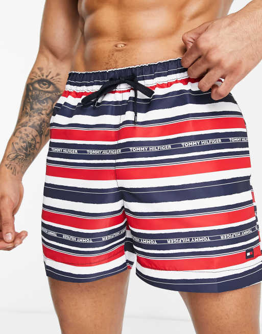 Short de bain discount tommy hilfiger rouge