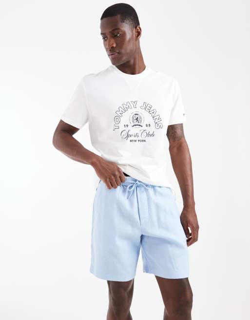 Tommy Hilfiger - Short en lin - Bleu clair, 2 de 5