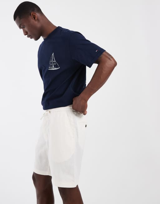 Tommy Hilfiger - Short en lin - Crème, 3 de 5