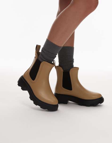 Tommy Hilfiger short gumboots in beige - view 1