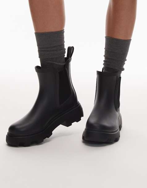 Tommy Hilfiger short gumboots in black - view 1