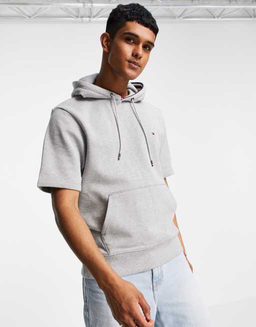 Short sleeve hooded sweatshirt mens sale