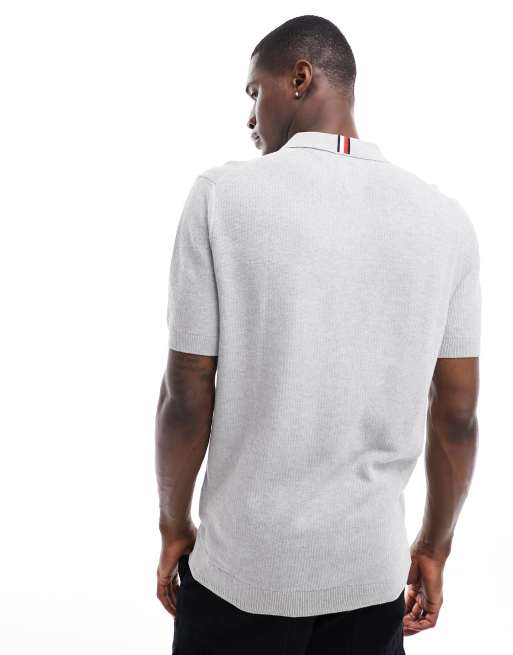 Grey tommy hilfiger clearance polo