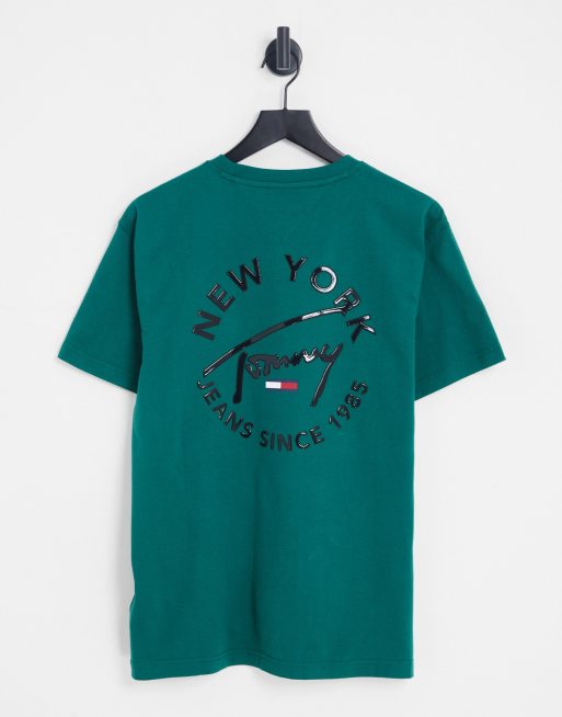 Tommy Hilfiger short sleeve t-shirt in turquoise | ASOS