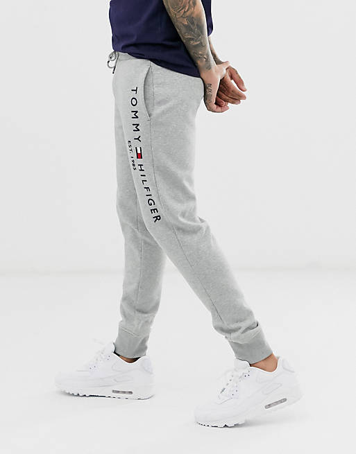 Tommy Hilfiger side logo sweatpants in grey | ASOS