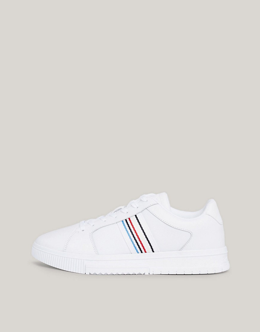 Tommy Hilfiger Side Stripe Trainers in White