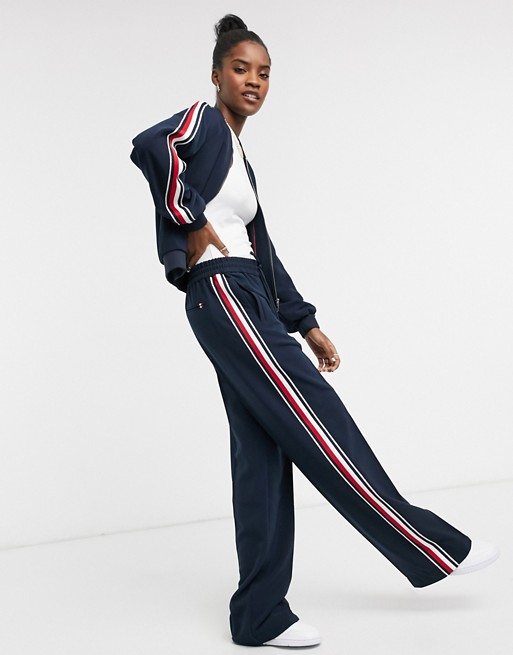 Tommy Hilfiger side stripes joggers in navy
